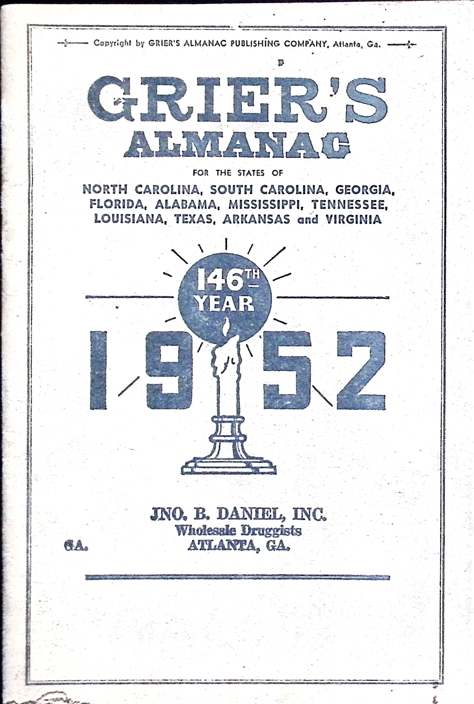 Griers Almanac, 1952
