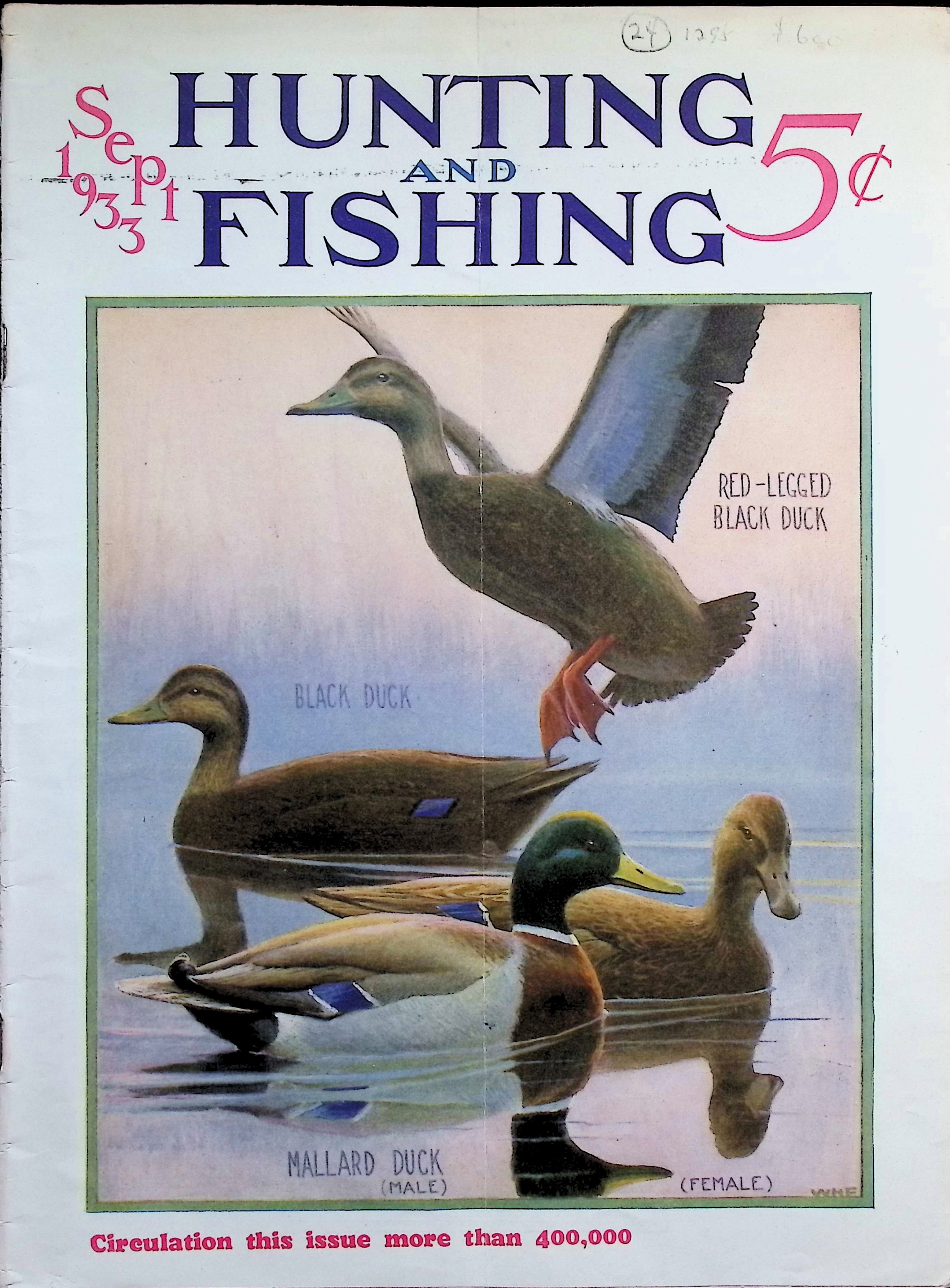 Hunting Fishing September, 1933