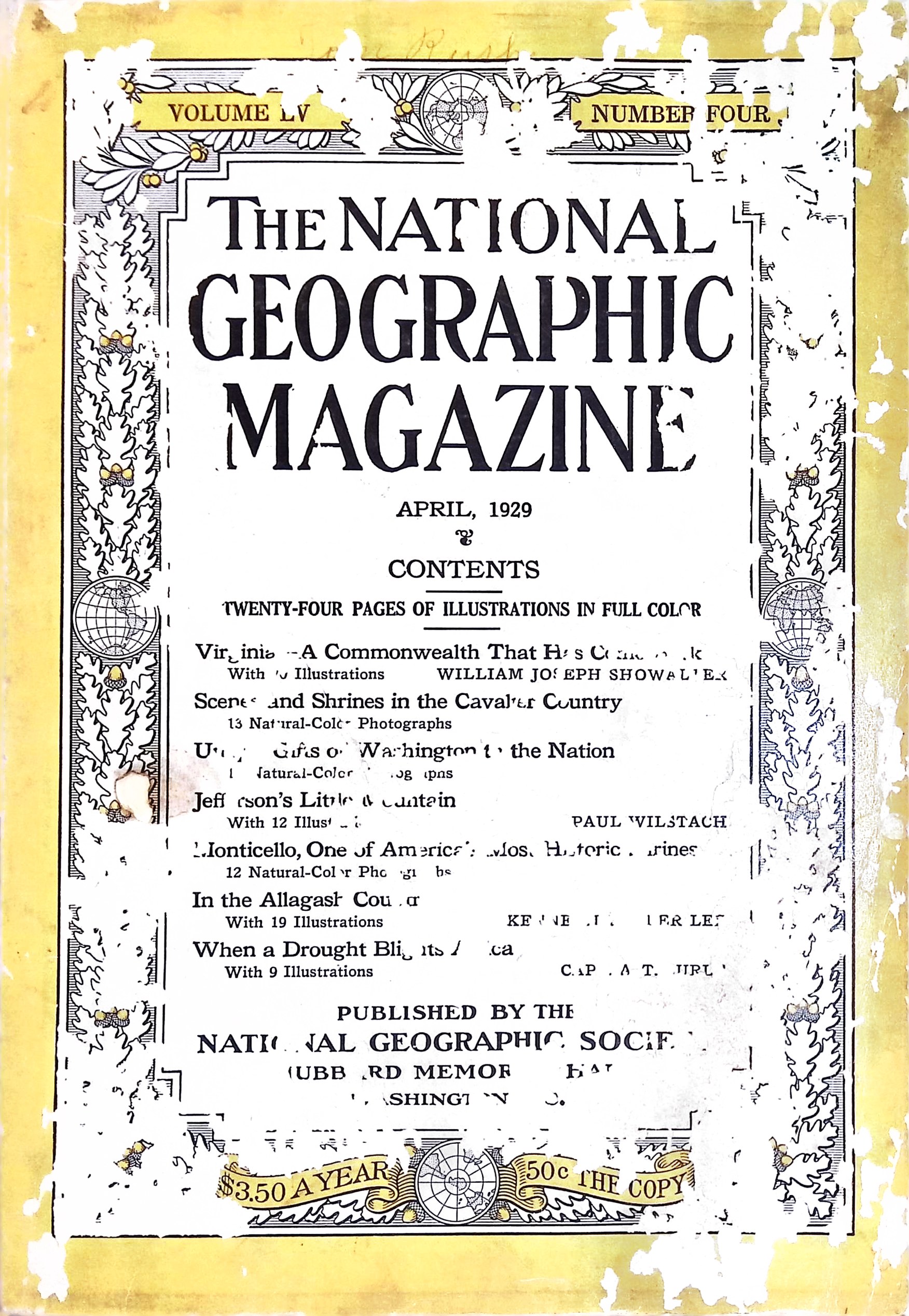 National Geographic April, 1929