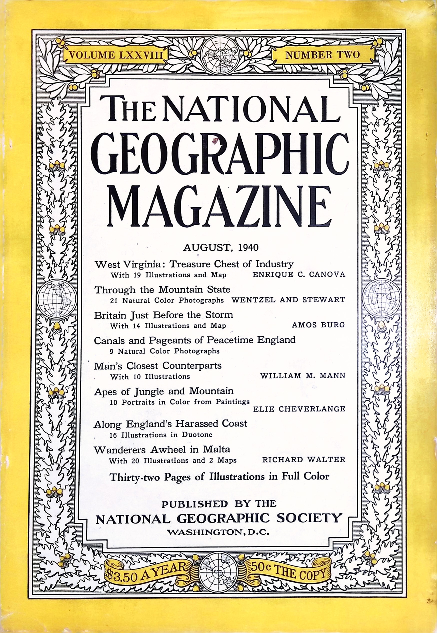 National Geographic August, 1940