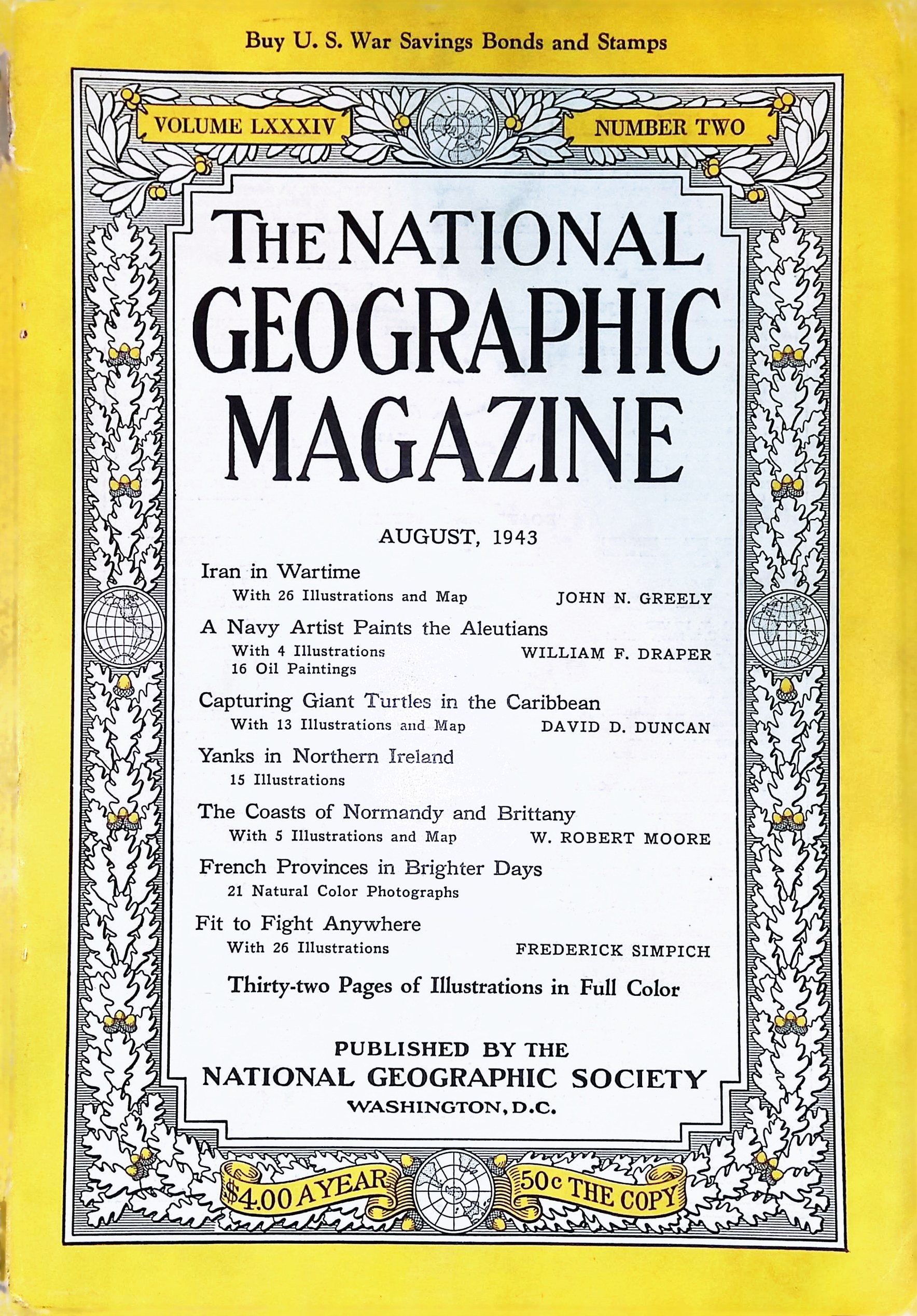 National Geographic August, 1943
