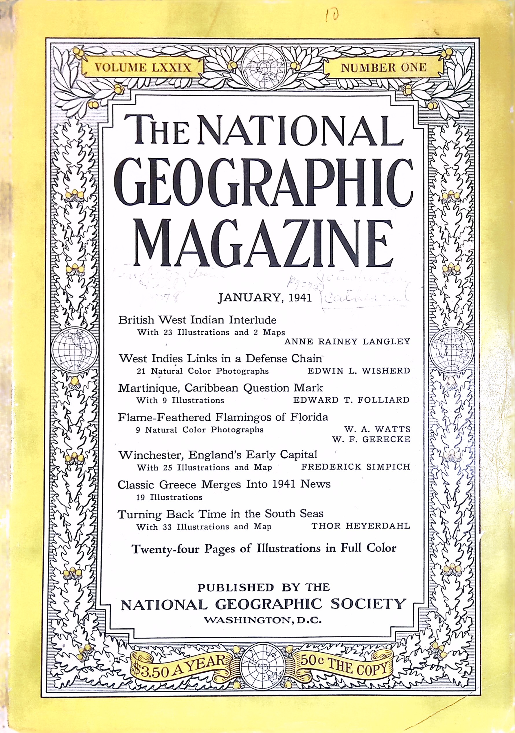 National Geographic January, 1941