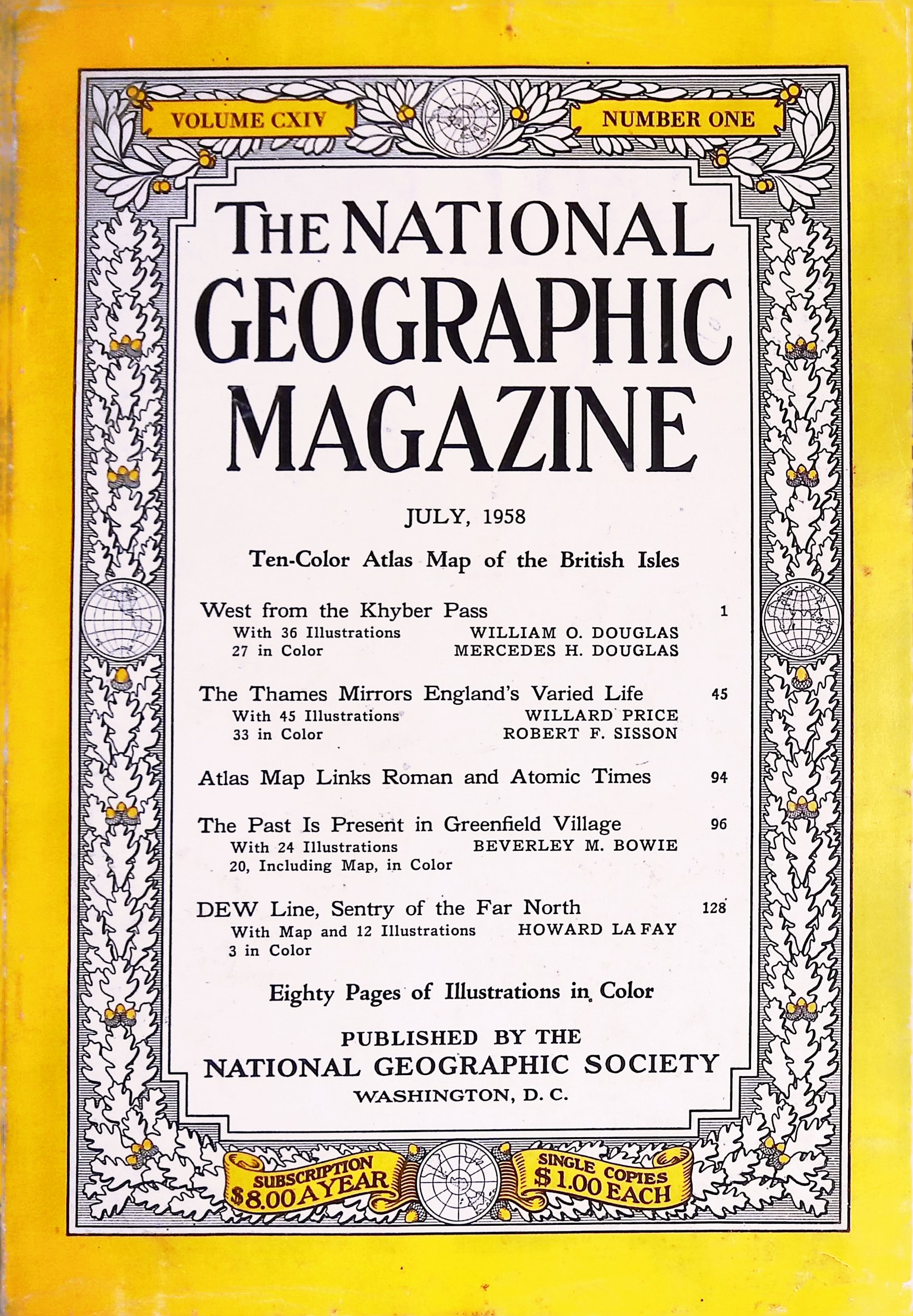 National Geographic July, 1958