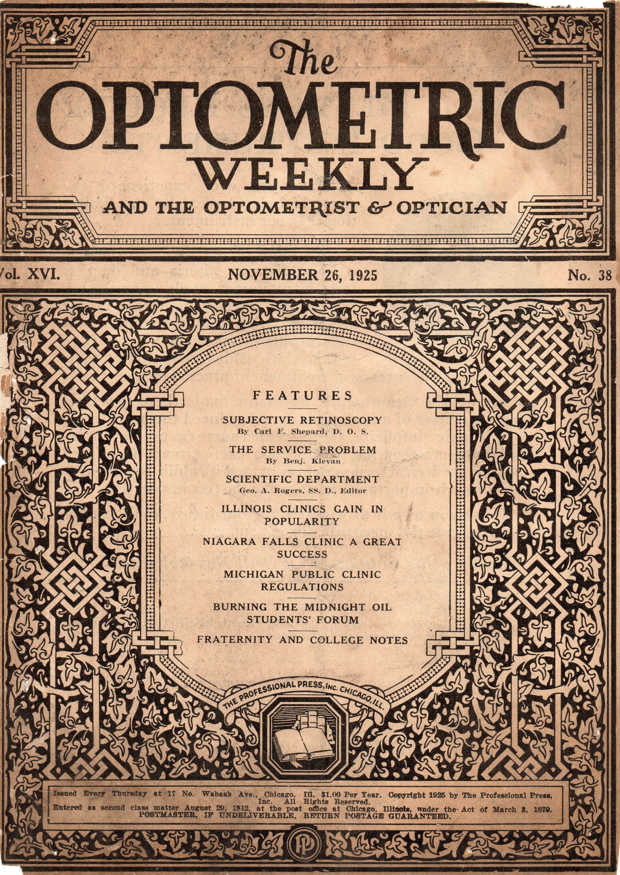 Optometric Weekly, 1925