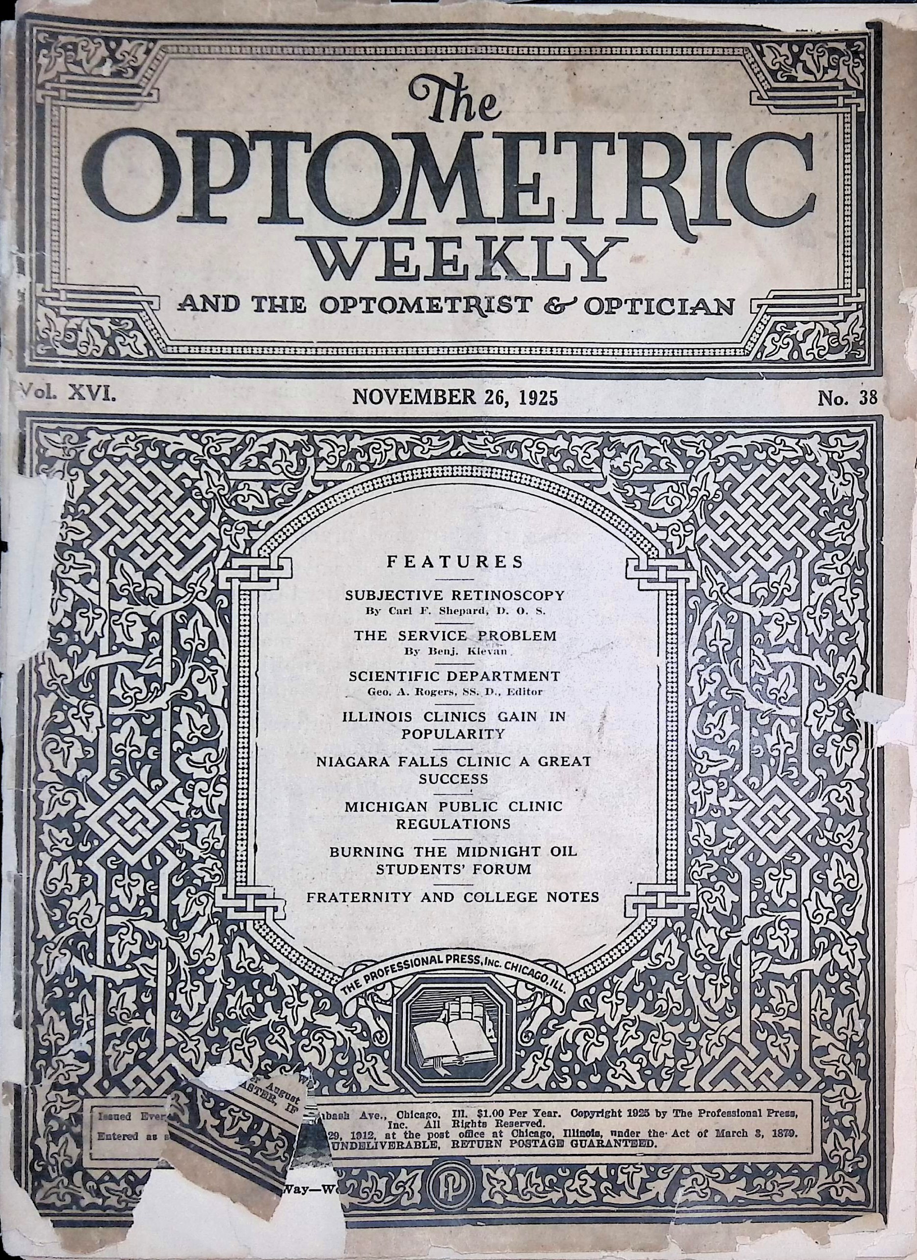 Optometric Weekly November, 1925