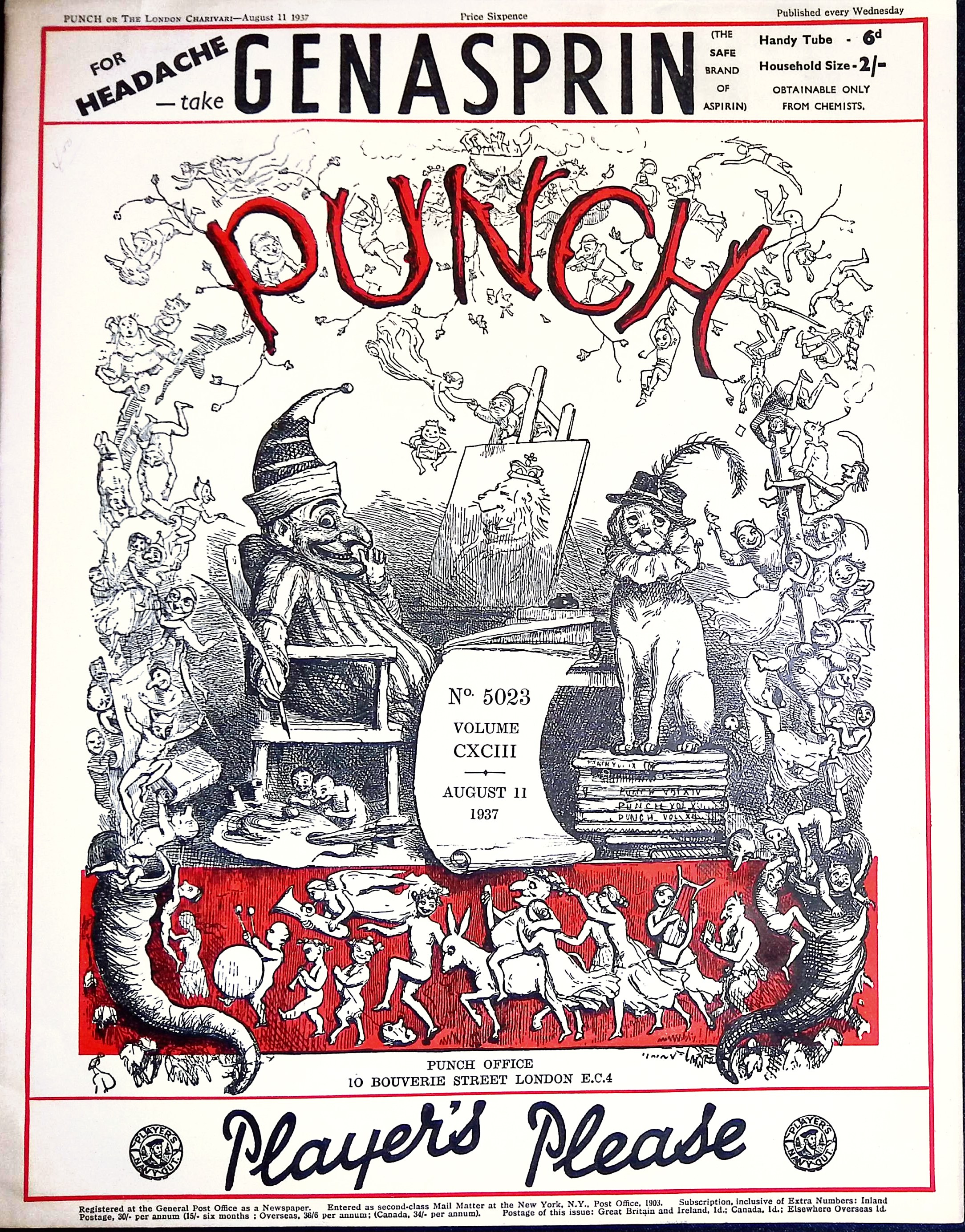 Punch Magazine August, 1937