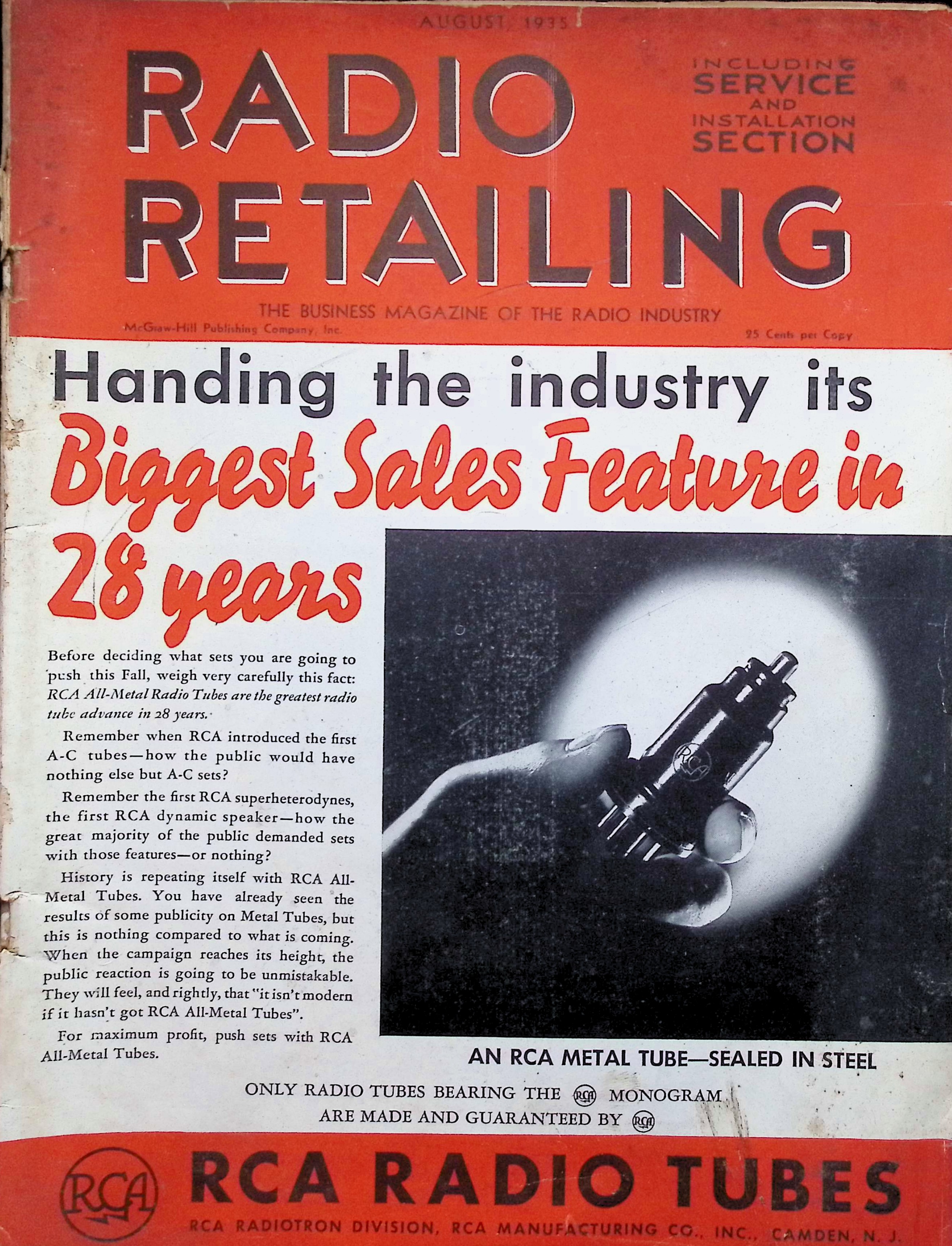 Radio Retailing August, 1935