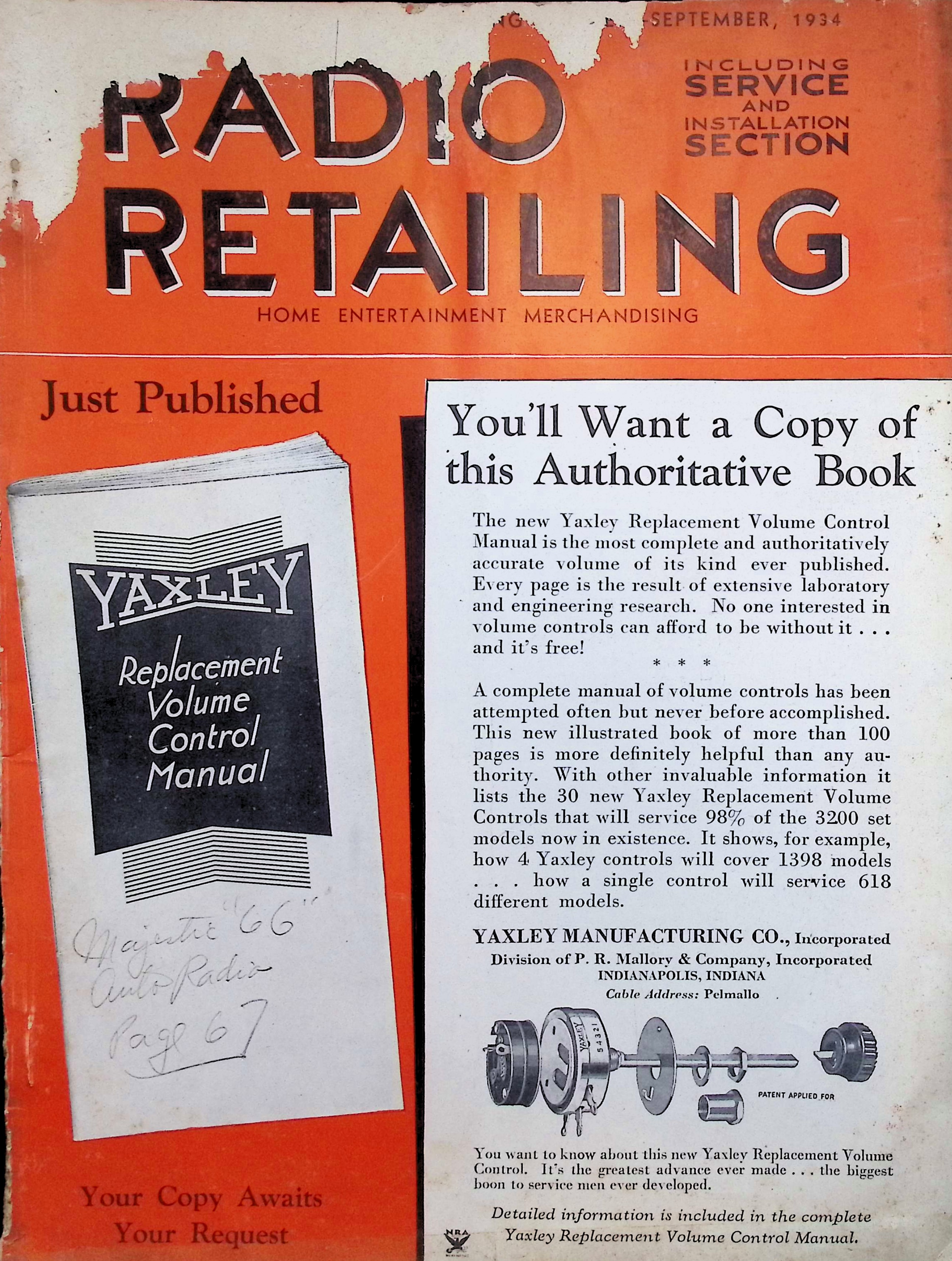 Radio Retailing September, 1934