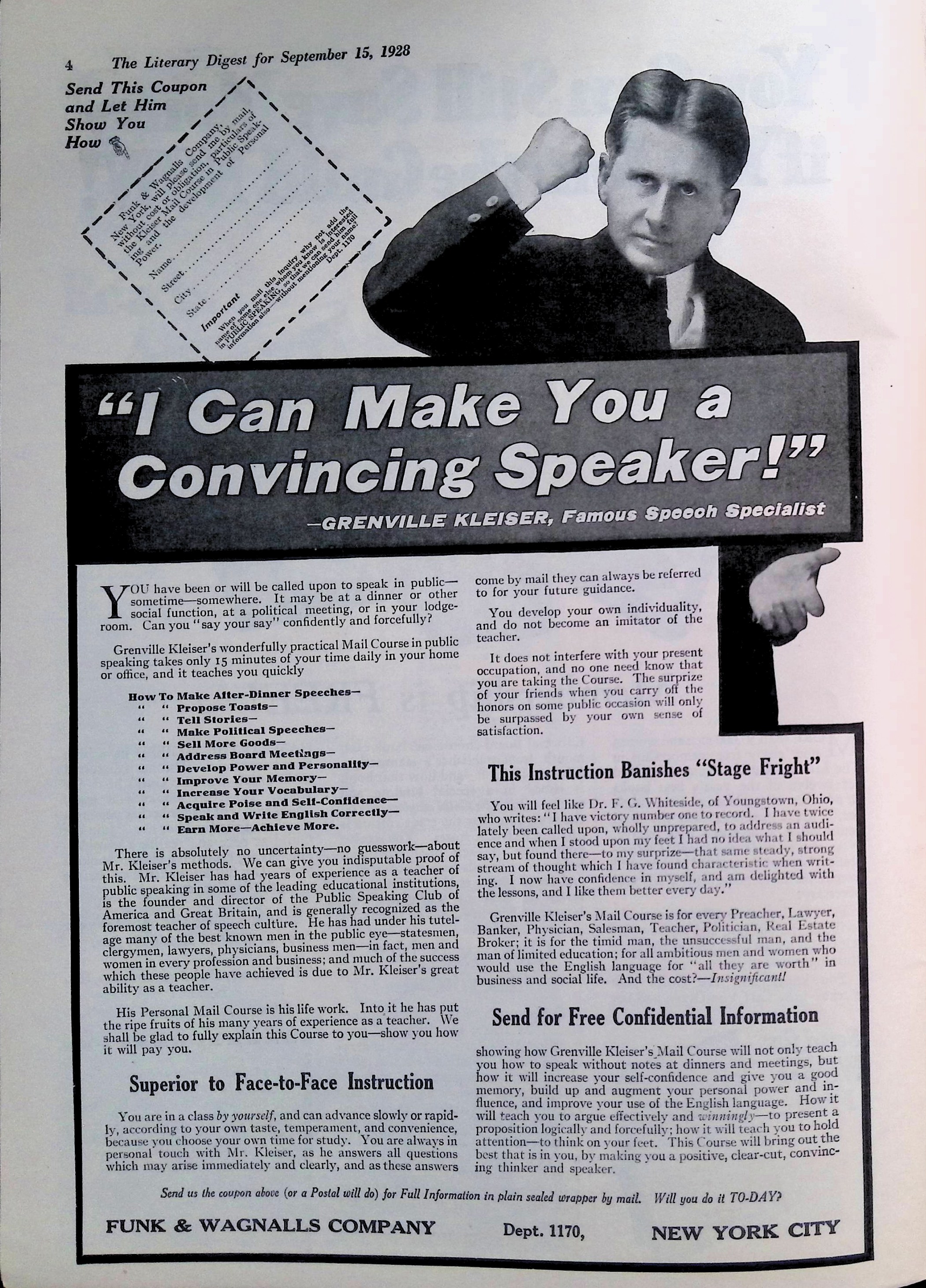 Advertisement 1928,Funk&Wagnalls.Company