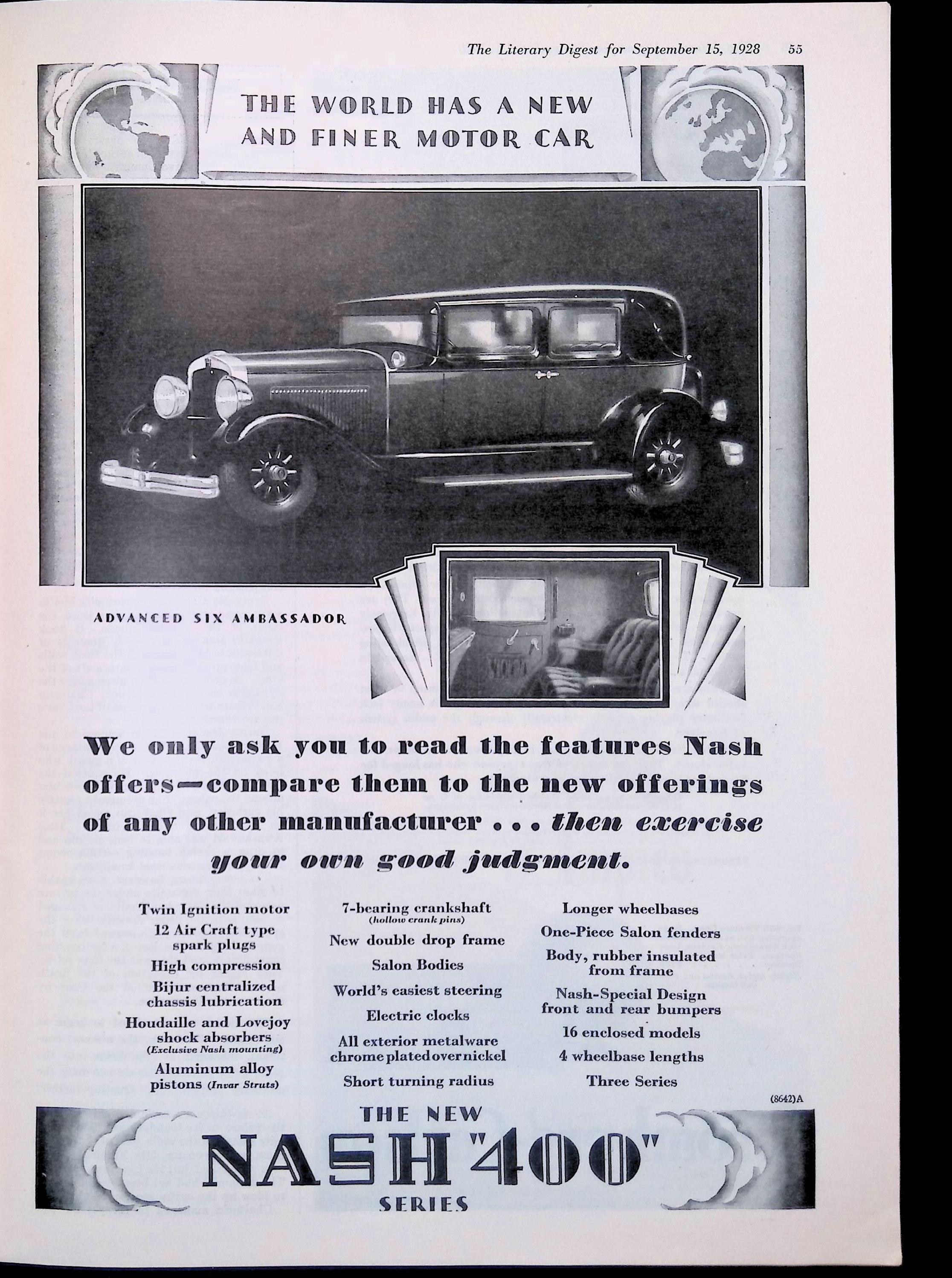 Advertisement 1928.Nash.400