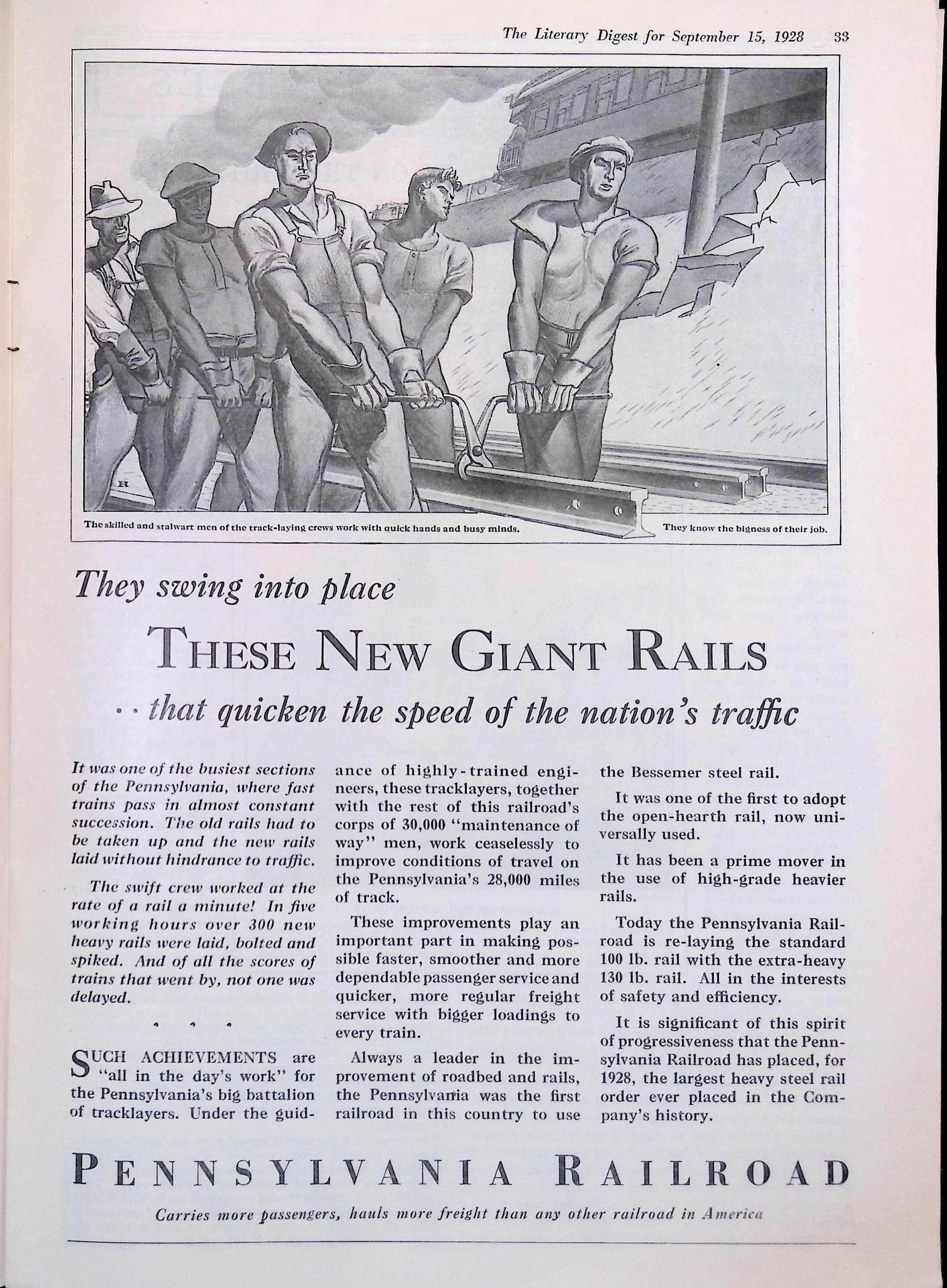 Advertisement 1928.PennsylvaniaRailroad