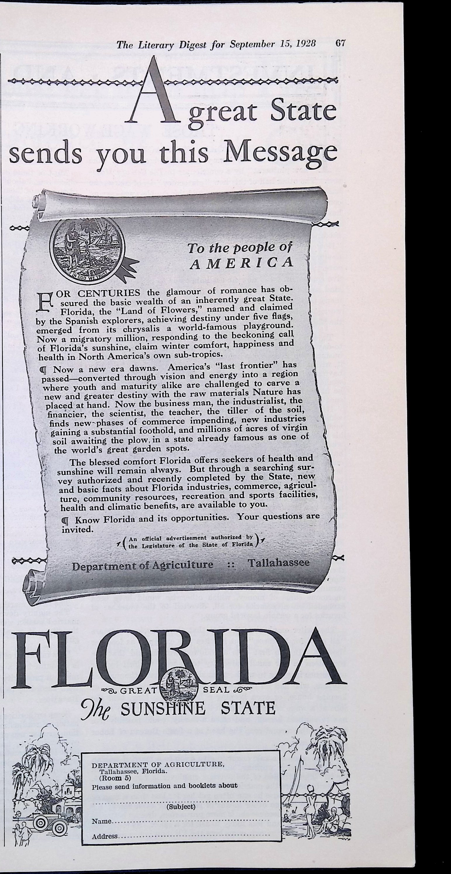 Advertisement Florida.DepartmentOfAgriculture