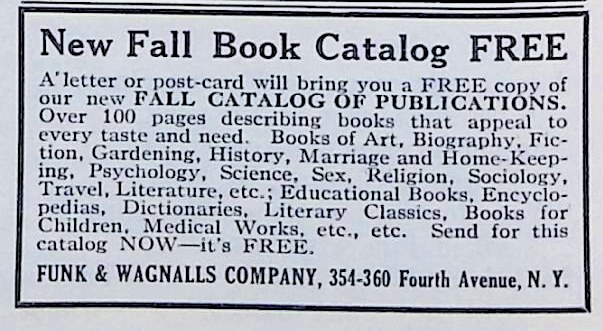 Advertisement Funk&WagnallsCompany.Catalog