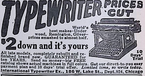 Advertisement International.TypewriterEx