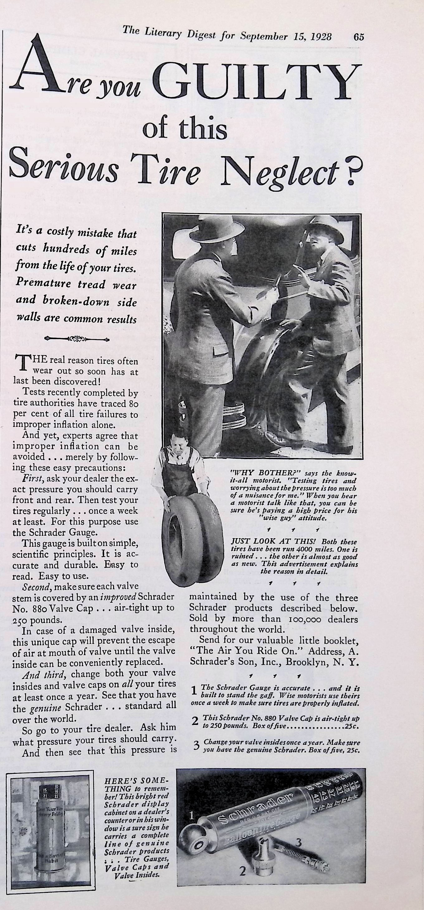 Advertisement Tire-Neglect.Schrader